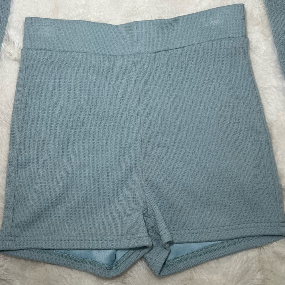 Stylish Light Blue Two-Piece Set - Picture 2 of 5